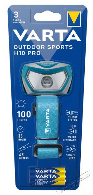 Varta Outdoor Sports H10 Pro 100lm fejl&aacute;mpa H&aacute;ztart&aacute;s / Otthon / K&uuml;lt&eacute;r - Vil&aacute;g&iacute;t&aacute;s / elektromoss&aacute;g - Fejl&aacute;mpa - 438184