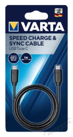 Varta 57947101401 1m Type C - Type C fekete adat- &eacute;s t&ouml;ltők&aacute;bel Iroda &eacute;s sz&aacute;m&iacute;t&aacute;stechnika - Sz&aacute;m&iacute;t&oacute;g&eacute;p tartoz&eacute;k - USB k&aacute;bel - 455563