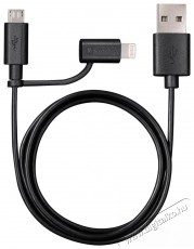 Varta 57943101401 1m 2in1 USB - microUSB/Lightning fekete adat- &eacute;s t&ouml;ltők&aacute;bel Iroda &eacute;s sz&aacute;m&iacute;t&aacute;stechnika - Sz&aacute;m&iacute;t&oacute;g&eacute;p tartoz&eacute;k - USB k&aacute;bel - 403874