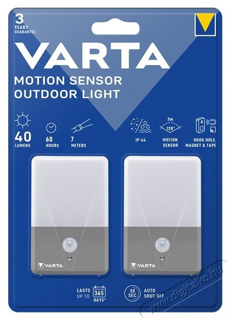 Varta 16634101402 Motion Sensor Ourdoor Light 2db-os mozg&aacute;s&eacute;rz&eacute;kelős k&uuml;lt&eacute;ri l&aacute;mpa H&aacute;ztart&aacute;s / Otthon / K&uuml;lt&eacute;r - Vil&aacute;g&iacute;t&aacute;s / elektromoss&aacute;g - Kerti / k&uuml;lt&eacute;ri l&aacute;mpa - 498091