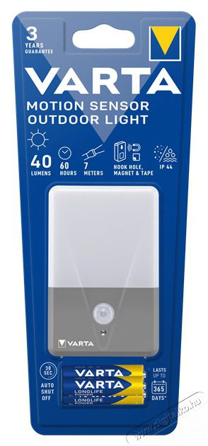 Varta 16634101421 Motion Sensor Ourdoor Light mozg&aacute;s&eacute;rz&eacute;kelős k&uuml;lt&eacute;ri l&aacute;mpa Mobil / Kommunik&aacute;ci&oacute; / Smart - Tablet / E-book kieg&eacute;sz&iacute;tő, tok - L&aacute;mpa - 497973