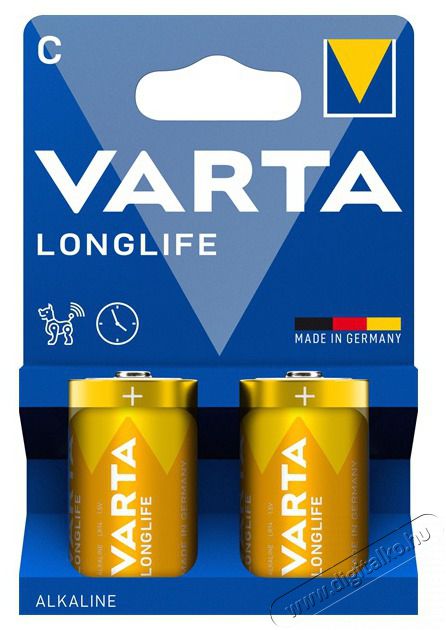 Varta 4114101422 Longlife b&eacute;bi C (LR14) elem 2db/csomag (műanyagmentes csomagol&aacute;s) Akkuk &eacute;s t&ouml;ltők - Elem - 507032