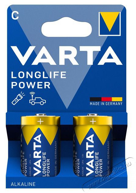 Varta 4914121422 Longlife Power b&eacute;bi C (LR14) elem 2db/csomag (műanyagmentes csomagol&aacute;s) Akkuk &eacute;s t&ouml;ltők - Elem - 507030