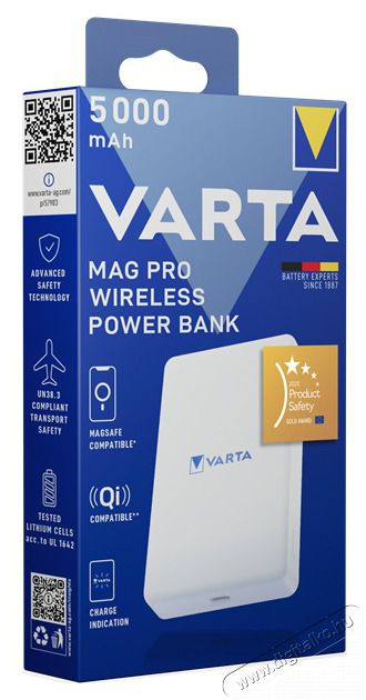 Varta 57903101111 Mag Pro Wireless 5000mAh power bank Mobil / Kommunik&aacute;ci&oacute; / Smart - Powerbank / K&uuml;lső akkumul&aacute;tor &eacute;s t&ouml;ltő - 508288