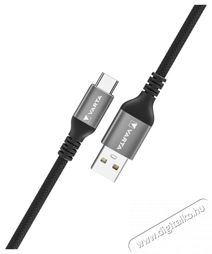 Varta 57935101111 2m 60W USB A-USB C adat- &eacute;s t&ouml;ltők&aacute;bel Akkuk &eacute;s t&ouml;ltők - Li-ion akkumul&aacute;tor &eacute;s t&ouml;ltő (gy&aacute;ri) - T&ouml;ltő / h&aacute;l&oacute;zati adapter - 508284