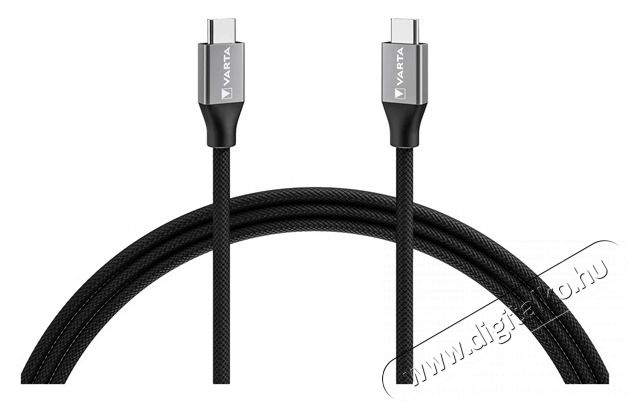 Varta 57936101111 2m 100W USB C apa-apa adat- &eacute;s t&ouml;ltők&aacute;bel Akkuk &eacute;s t&ouml;ltők - Li-ion akkumul&aacute;tor &eacute;s t&ouml;ltő (gy&aacute;ri) - T&ouml;ltő / h&aacute;l&oacute;zati adapter - 508285