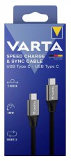 Varta 57936101111 2m 100W USB C apa-apa adat- &eacute;s t&ouml;ltők&aacute;bel Akkuk &eacute;s t&ouml;ltők - Li-ion akkumul&aacute;tor &eacute;s t&ouml;ltő (gy&aacute;ri) - T&ouml;ltő / h&aacute;l&oacute;zati adapter - 508285