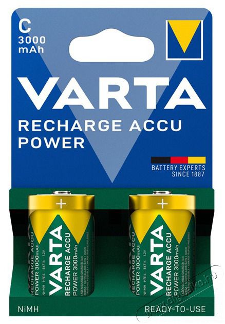 Varta 56714101412 Power b&eacute;bi C 3000mAh akkumul&aacute;tor 2db/csomag (műanyagmentes csomagol&aacute;s) Akkuk &eacute;s t&ouml;ltők - Li-ion akkumul&aacute;tor &eacute;s t&ouml;ltő (gy&aacute;ri) - Akku - 515972