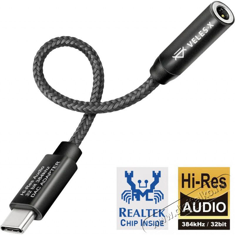 Veles-X Hi-Res DAC audio adapter - Realtek Chip H&aacute;ztart&aacute;s / Otthon / K&uuml;lt&eacute;r - Vil&aacute;g&iacute;t&aacute;s / elektromoss&aacute;g - H&aacute;l&oacute;zati eloszt&oacute; / hosszabb&iacute;t&oacute; / adapter - 511555