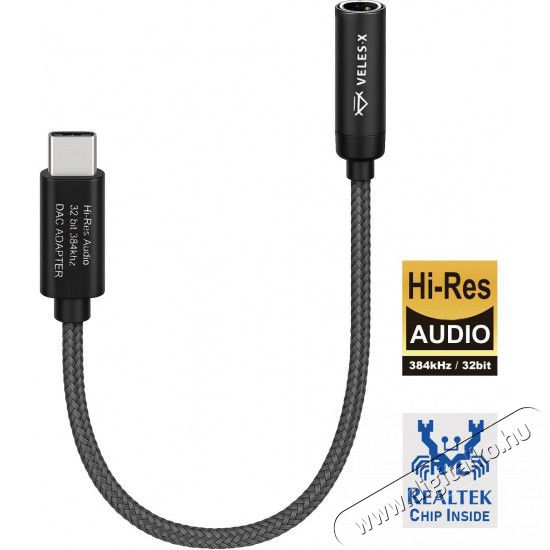 Veles-X Hi-Res DAC audio adapter - Realtek Chip H&aacute;ztart&aacute;s / Otthon / K&uuml;lt&eacute;r - Vil&aacute;g&iacute;t&aacute;s / elektromoss&aacute;g - H&aacute;l&oacute;zati eloszt&oacute; / hosszabb&iacute;t&oacute; / adapter - 511555