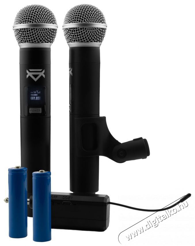 Veles-X Dual Wireless Handheld Microphone Party Karaoke System with Receiver Fot&oacute;-Vide&oacute; kieg&eacute;sz&iacute;tők - Mikrofon - &Eacute;nek &eacute;s hangszer mikrofon - 526542