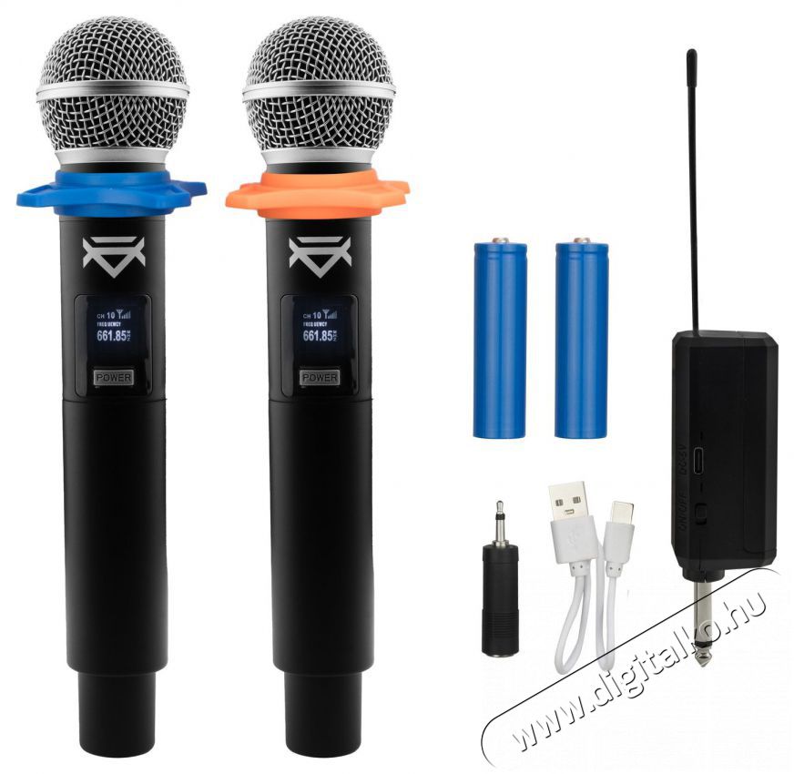 Veles-X Dual Wireless Handheld Microphone Party Karaoke System with Receiver Fot&oacute;-Vide&oacute; kieg&eacute;sz&iacute;tők - Mikrofon - &Eacute;nek &eacute;s hangszer mikrofon - 526542