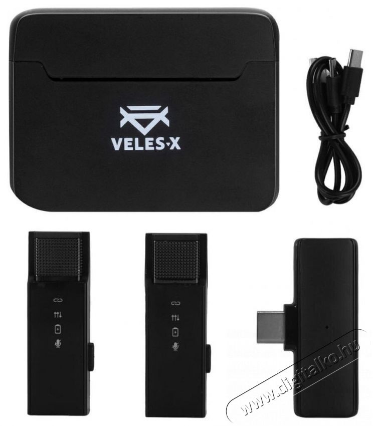 Veles-X Wireless Lavalier Microphone System Dual USB-C Fot&oacute;-Vide&oacute; kieg&eacute;sz&iacute;tők - Mikrofon - Cs&iacute;ptetős, fej &eacute;s kitűző mikrofon - 526540