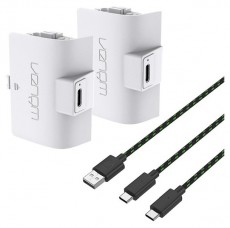 Venom VS2874 Xbox Series S & X feh&eacute;r magas kapac&iacute;t&aacute;s&uacute; (1100mAh) akkucsomag (2 db) + 3 m&eacute;ter t&ouml;ltők&aacute;bel Iroda &eacute;s sz&aacute;m&iacute;t&aacute;stechnika - J&aacute;t&eacute;k konzol - Kieg&eacute;sz&iacute;tő - 394159