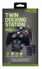 Venom VS2891 Xbox 360 Fekete dupla t&ouml;ltő&aacute;llom&aacute;s + 2db akkumul&aacute;tor Iroda &eacute;s sz&aacute;m&iacute;t&aacute;stechnika - J&aacute;t&eacute;k konzol - Kieg&eacute;sz&iacute;tő - 394150