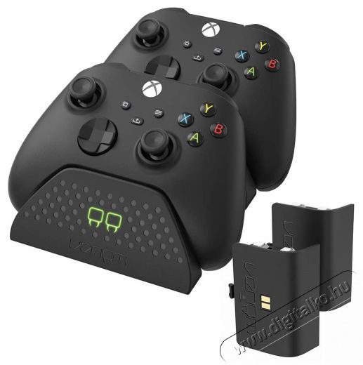 Venom VS2881 Xbox Series X & S fekete dupla t&ouml;ltő&aacute;llom&aacute;s + 2 db akkumul&aacute;tor Iroda &eacute;s sz&aacute;m&iacute;t&aacute;stechnika - J&aacute;t&eacute;k konzol - Kieg&eacute;sz&iacute;tő - 394387
