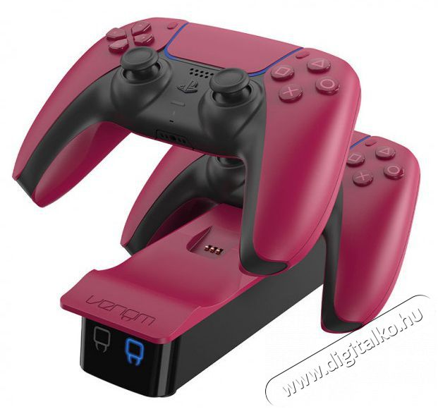 Venom VS5010 PS5 piros Cosmic Red dupla t&ouml;ltő&aacute;llom&aacute;s Iroda &eacute;s sz&aacute;m&iacute;t&aacute;stechnika - J&aacute;t&eacute;k konzol - Kieg&eacute;sz&iacute;tő - 394395