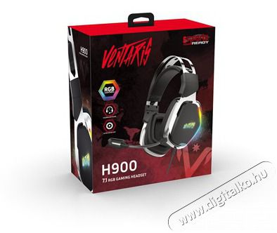 VENTARIS H900 RGB 7.1 Fekete-ez&uuml;st gamer headset Audio-Video / Hifi / Multim&eacute;dia - F&uuml;l &eacute;s Fejhallgat&oacute;k - Fejhallgat&oacute; mikrofonnal / headset - 389899