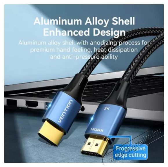 Vention Cotton Braided USB-C 4.0 5A Cable 1m Gray Aluminum Alloy Type Iroda &eacute;s sz&aacute;m&iacute;t&aacute;stechnika - Sz&aacute;m&iacute;t&oacute;g&eacute;p tartoz&eacute;k - USB k&aacute;bel - 503445