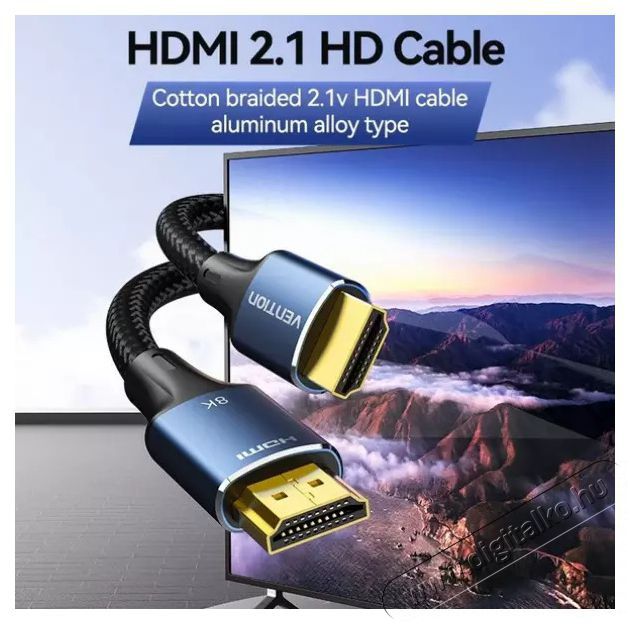 Vention Cotton Braided USB-C 4.0 5A Cable 1m Gray Aluminum Alloy Type Iroda &eacute;s sz&aacute;m&iacute;t&aacute;stechnika - Sz&aacute;m&iacute;t&oacute;g&eacute;p tartoz&eacute;k - USB k&aacute;bel - 503445