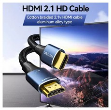 Vention Cotton Braided USB-C 4.0 5A Cable 1m Gray Aluminum Alloy Type Iroda &eacute;s sz&aacute;m&iacute;t&aacute;stechnika - Sz&aacute;m&iacute;t&oacute;g&eacute;p tartoz&eacute;k - USB k&aacute;bel - 503445
