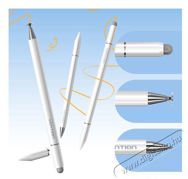Vention 3-in-1 magnetic touch pen aluminum alloy, white &eacute;rintőceruza Mobil / Kommunik&aacute;ci&oacute; / Smart - Tablet / E-book kieg&eacute;sz&iacute;tő, tok - Ceruza - 529114