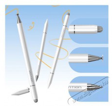 Vention 3-in-1 magnetic touch pen aluminum alloy, white &eacute;rintőceruza Mobil / Kommunik&aacute;ci&oacute; / Smart - Tablet / E-book kieg&eacute;sz&iacute;tő, tok - Ceruza - 529114