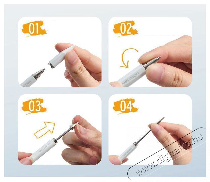Vention 3-in-1 magnetic touch pen aluminum alloy, white &eacute;rintőceruza Mobil / Kommunik&aacute;ci&oacute; / Smart - Tablet / E-book kieg&eacute;sz&iacute;tő, tok - Ceruza - 529114