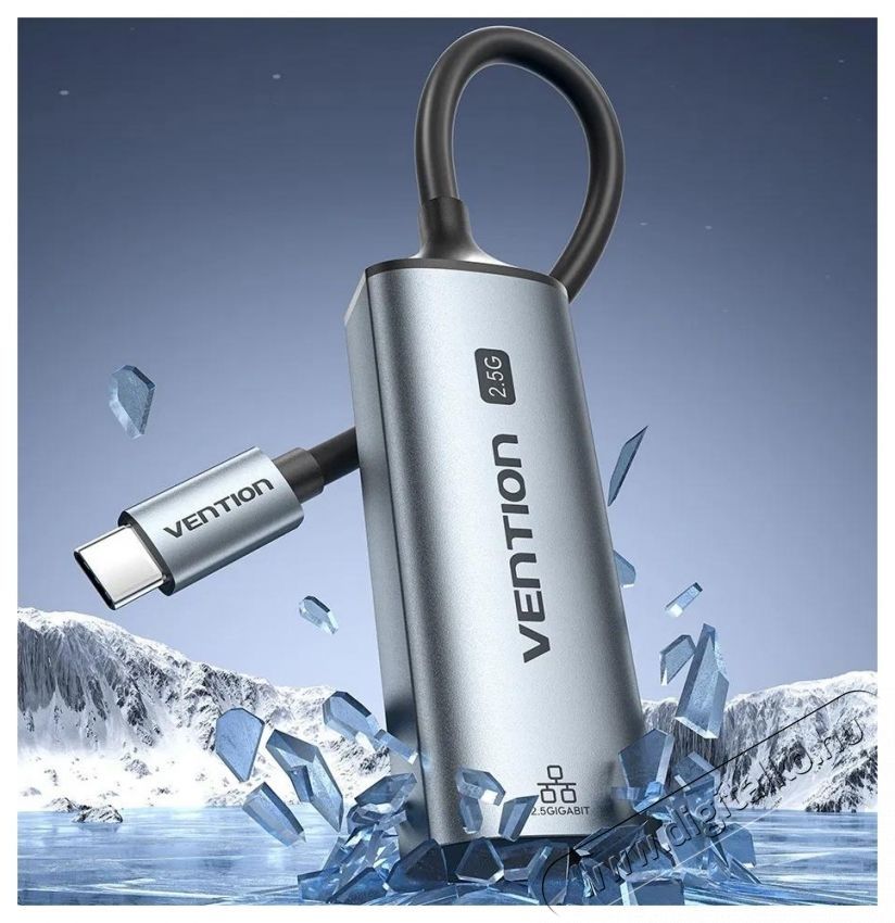 Vention USB-C to 2.5G Ethernet Adapter Iroda &eacute;s sz&aacute;m&iacute;t&aacute;stechnika - H&aacute;l&oacute;zat - H&aacute;l&oacute;zati kieg&eacute;sz&iacute;tő - 535846