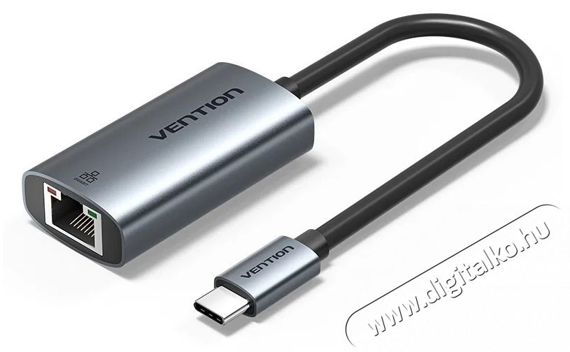 Vention USB-C to Gigabit Ethernet Adapter 0.15M Gray Aluminum Alloy Type H&aacute;ztart&aacute;s / Otthon / K&uuml;lt&eacute;r - Vil&aacute;g&iacute;t&aacute;s / elektromoss&aacute;g - H&aacute;l&oacute;zati eloszt&oacute; / hosszabb&iacute;t&oacute; / adapter - 535841