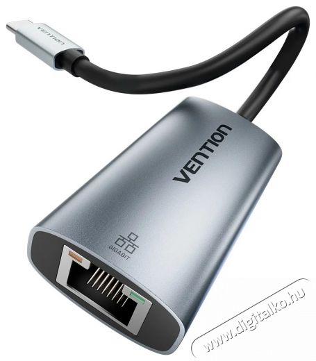 Vention USB-C to Gigabit Ethernet Adapter 0.15M Gray Aluminum Alloy Type H&aacute;ztart&aacute;s / Otthon / K&uuml;lt&eacute;r - Vil&aacute;g&iacute;t&aacute;s / elektromoss&aacute;g - H&aacute;l&oacute;zati eloszt&oacute; / hosszabb&iacute;t&oacute; / adapter - 535841