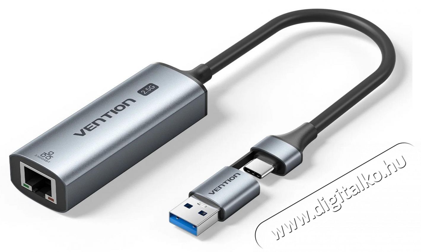 Vention USB-C/USB-A to 2.5G Ethernet Adapter Iroda &eacute;s sz&aacute;m&iacute;t&aacute;stechnika - H&aacute;l&oacute;zat - H&aacute;l&oacute;zati kieg&eacute;sz&iacute;tő - 535845