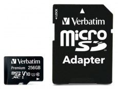 VERBATIM Mem&oacute;riak&aacute;rtya, microSDXC, 256GB CL10/U1, 90/10 MB/s, adapter, Premium - Iroda &eacute;s sz&aacute;m&iacute;t&aacute;stechnika - Egy&eacute;b sz&aacute;m&iacute;t&aacute;stechnikai term&eacute;k - 490921
