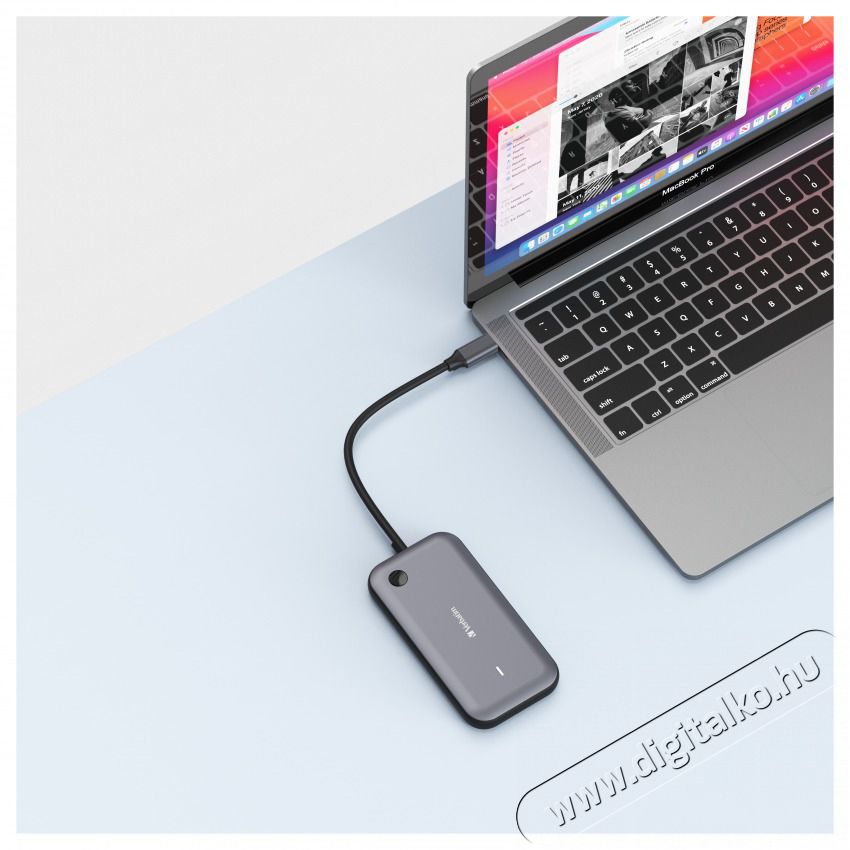 VERBATIM 32146 Share my Screen WDA-01 fekete/sz&uuml;rke vezet&eacute;k n&eacute;lk&uuml;li kijelző adapter + HUB Iroda &eacute;s sz&aacute;m&iacute;t&aacute;stechnika - Notebook kieg&eacute;sz&iacute;tő - USB hub / eloszt&oacute; - 507638