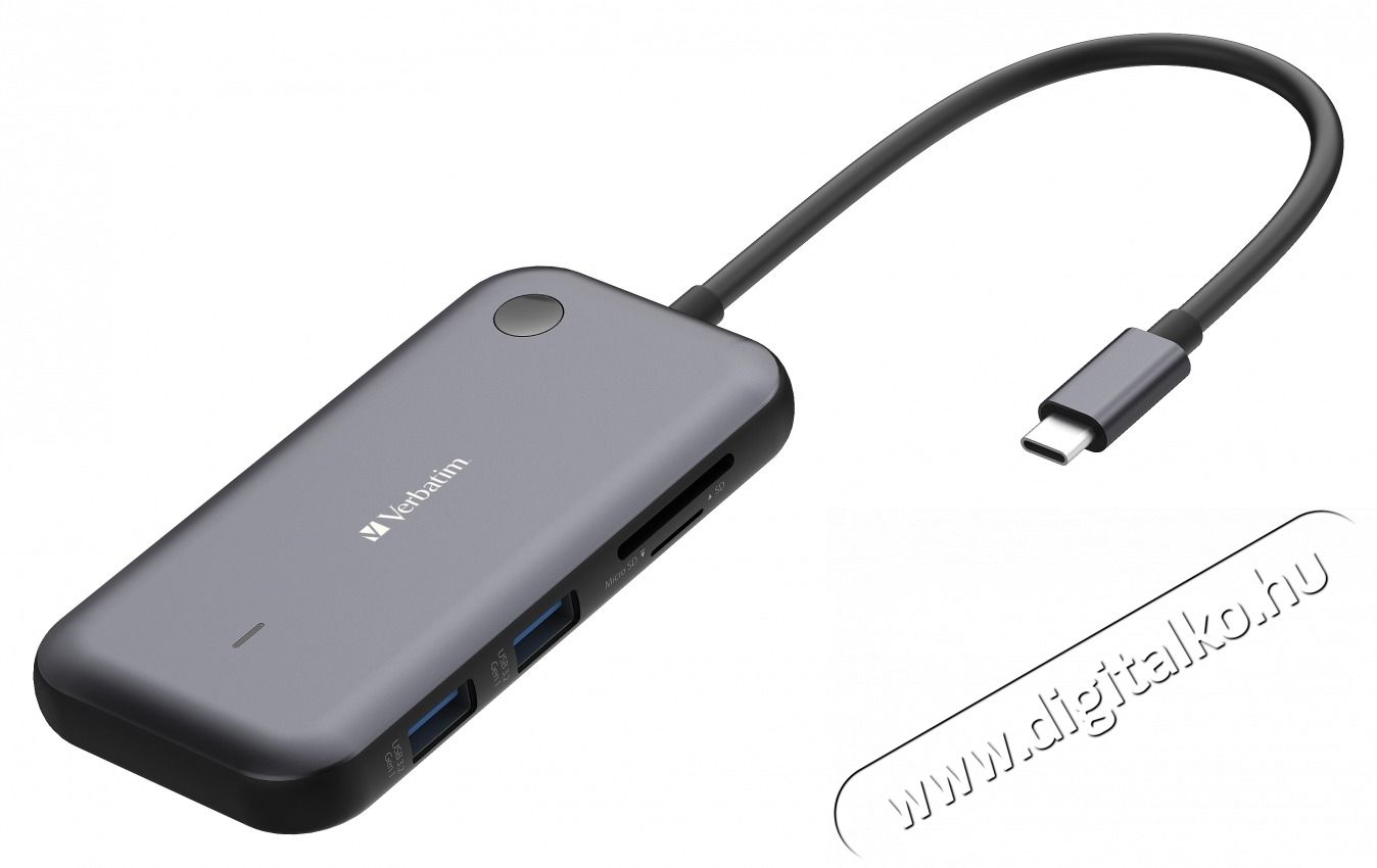 VERBATIM 32146 Share my Screen WDA-01 fekete/sz&uuml;rke vezet&eacute;k n&eacute;lk&uuml;li kijelző adapter + HUB Iroda &eacute;s sz&aacute;m&iacute;t&aacute;stechnika - Notebook kieg&eacute;sz&iacute;tő - USB hub / eloszt&oacute; - 507638