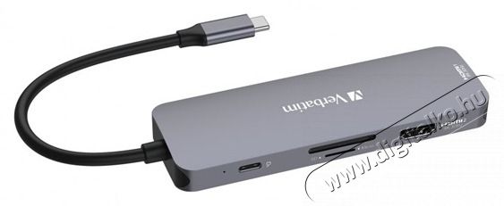 VERBATIM 32151 USB-C Pro Multiport CMH-08 8in1 ez&uuml;st HUB Iroda &eacute;s sz&aacute;m&iacute;t&aacute;stechnika - Notebook kieg&eacute;sz&iacute;tő - USB hub / eloszt&oacute; - 507640