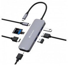 VERBATIM 32151 USB-C Pro Multiport CMH-08 8in1 ez&uuml;st HUB Iroda &eacute;s sz&aacute;m&iacute;t&aacute;stechnika - Notebook kieg&eacute;sz&iacute;tő - USB hub / eloszt&oacute; - 507640