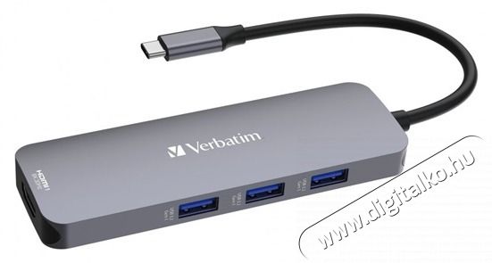VERBATIM 32151 USB-C Pro Multiport CMH-08 8in1 ez&uuml;st HUB Iroda &eacute;s sz&aacute;m&iacute;t&aacute;stechnika - Notebook kieg&eacute;sz&iacute;tő - USB hub / eloszt&oacute; - 507640