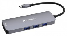 VERBATIM 32151 USB-C Pro Multiport CMH-08 8in1 ez&uuml;st HUB Iroda &eacute;s sz&aacute;m&iacute;t&aacute;stechnika - Notebook kieg&eacute;sz&iacute;tő - USB hub / eloszt&oacute; - 507640