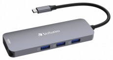 VERBATIM 32151 USB-C Pro Multiport CMH-08 8in1 ez&uuml;st HUB Iroda &eacute;s sz&aacute;m&iacute;t&aacute;stechnika - Notebook kieg&eacute;sz&iacute;tő - USB hub / eloszt&oacute; - 507640