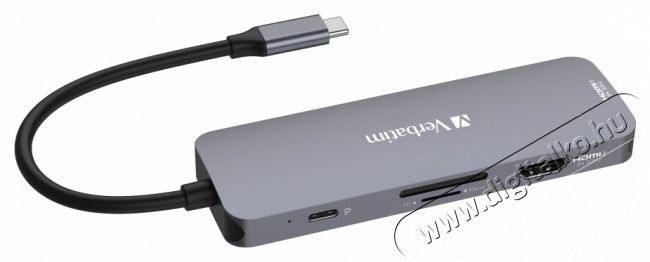 VERBATIM 32151 USB-C Pro Multiport CMH-08 8in1 ez&uuml;st HUB Iroda &eacute;s sz&aacute;m&iacute;t&aacute;stechnika - Notebook kieg&eacute;sz&iacute;tő - USB hub / eloszt&oacute; - 507640