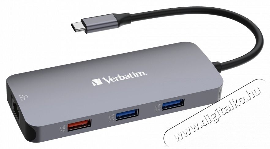 VERBATIM 32152 USB-C Pro Multiport CMH-09 9in1 ez&uuml;st HUB Iroda &eacute;s sz&aacute;m&iacute;t&aacute;stechnika - Notebook kieg&eacute;sz&iacute;tő - USB hub / eloszt&oacute; - 507641