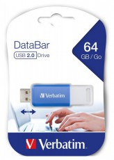 VERBATIM 49455 DataBar 64GB USB 2.0 kék Flash Drive - Memória kártya / Pendrive - Flash memory - 507920