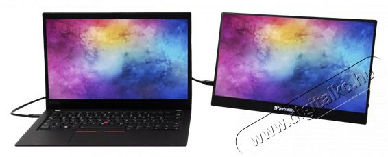 VERBATIM 49590 14 PM-14 FHD IPS HDMI/USB-C fekete monitor Iroda &eacute;s sz&aacute;m&iacute;t&aacute;stechnika - Monitor - &Eacute;rintők&eacute;pernyős monitor - 507921