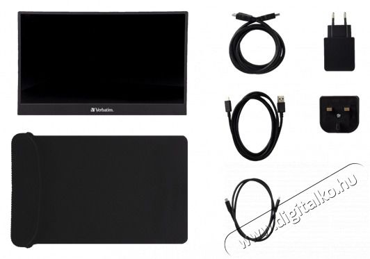 VERBATIM 49590 14 PM-14 FHD IPS HDMI/USB-C fekete monitor Iroda &eacute;s sz&aacute;m&iacute;t&aacute;stechnika - Monitor - &Eacute;rintők&eacute;pernyős monitor - 507921