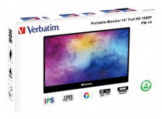 VERBATIM 49590 14 PM-14 FHD IPS HDMI/USB-C fekete monitor Iroda &eacute;s sz&aacute;m&iacute;t&aacute;stechnika - Monitor - &Eacute;rintők&eacute;pernyős monitor - 507921