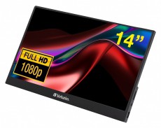 VERBATIM 49590 14 PM-14 FHD IPS HDMI/USB-C fekete monitor Iroda &eacute;s sz&aacute;m&iacute;t&aacute;stechnika - Monitor - &Eacute;rintők&eacute;pernyős monitor - 507921