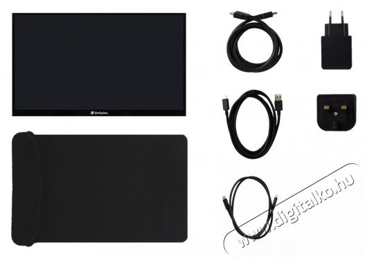 VERBATIM 49592 15,6 PMT-15 FHD IPS HDMI/USB-C fekete f&eacute;m bor&iacute;t&aacute;s&uacute; &eacute;rintők&eacute;pernyős monitor Iroda &eacute;s sz&aacute;m&iacute;t&aacute;stechnika - Monitor - &Eacute;rintők&eacute;pernyős monitor - 507922