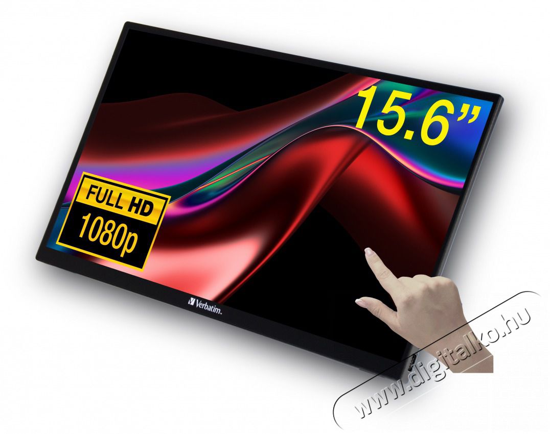 VERBATIM 49592 15,6 PMT-15 FHD IPS HDMI/USB-C fekete f&eacute;m bor&iacute;t&aacute;s&uacute; &eacute;rintők&eacute;pernyős monitor Iroda &eacute;s sz&aacute;m&iacute;t&aacute;stechnika - Monitor - &Eacute;rintők&eacute;pernyős monitor - 507922
