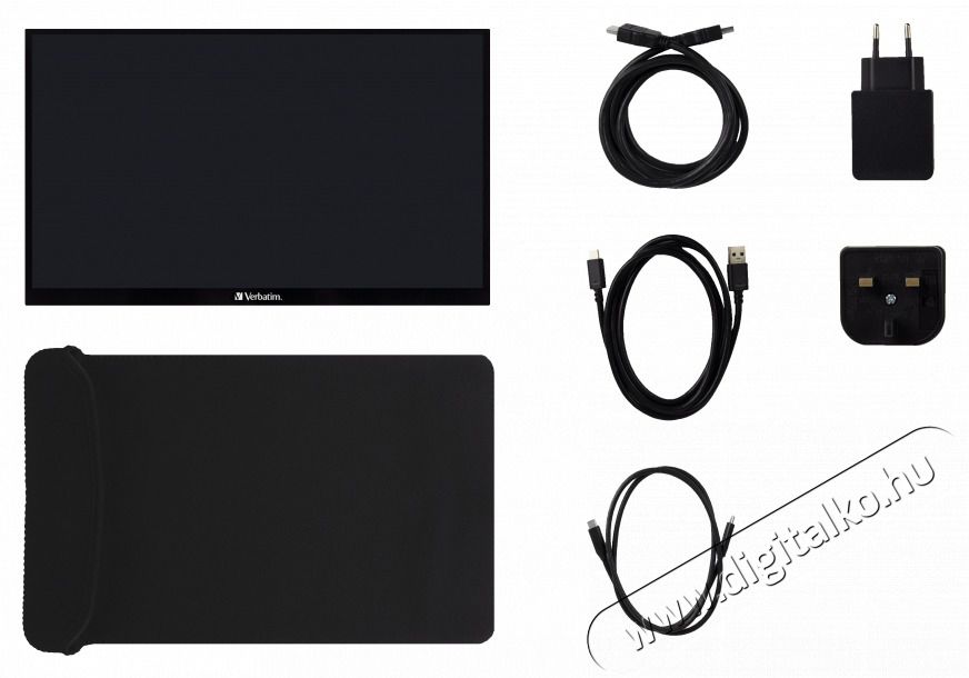 VERBATIM 49592 15,6 PMT-15 FHD IPS HDMI/USB-C fekete f&eacute;m bor&iacute;t&aacute;s&uacute; &eacute;rintők&eacute;pernyős monitor Iroda &eacute;s sz&aacute;m&iacute;t&aacute;stechnika - Monitor - &Eacute;rintők&eacute;pernyős monitor - 507922